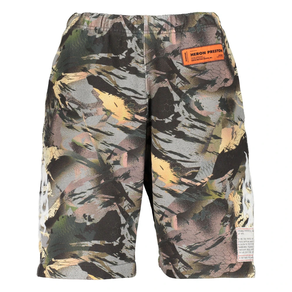 Heron Preston Gedrukte Fleece Shorts Multicolor Heren