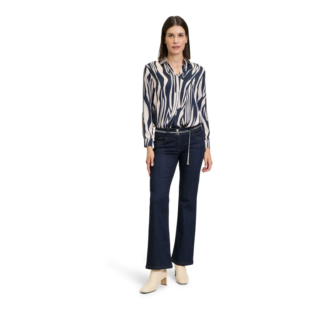 Betty Barclay Slim Fit Jeans met Riem Blue Dames