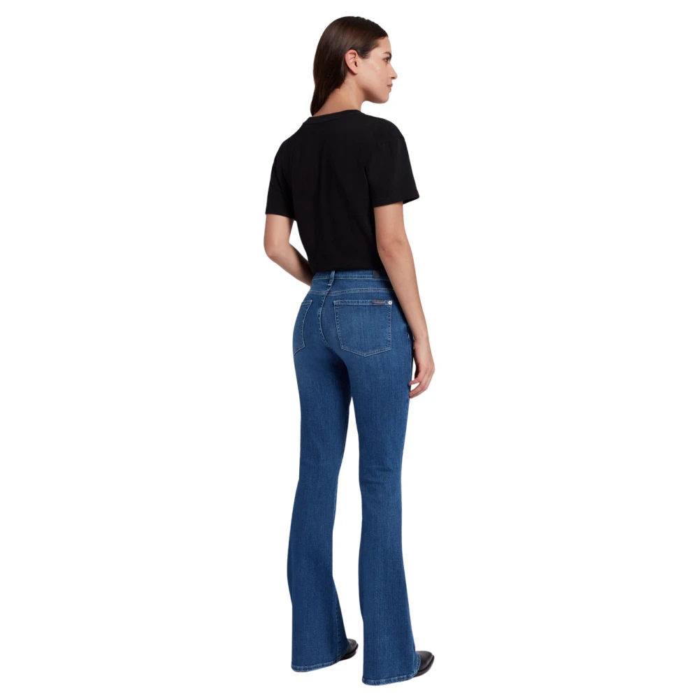 7 For All Mankind Flared Jeans Blue Dames