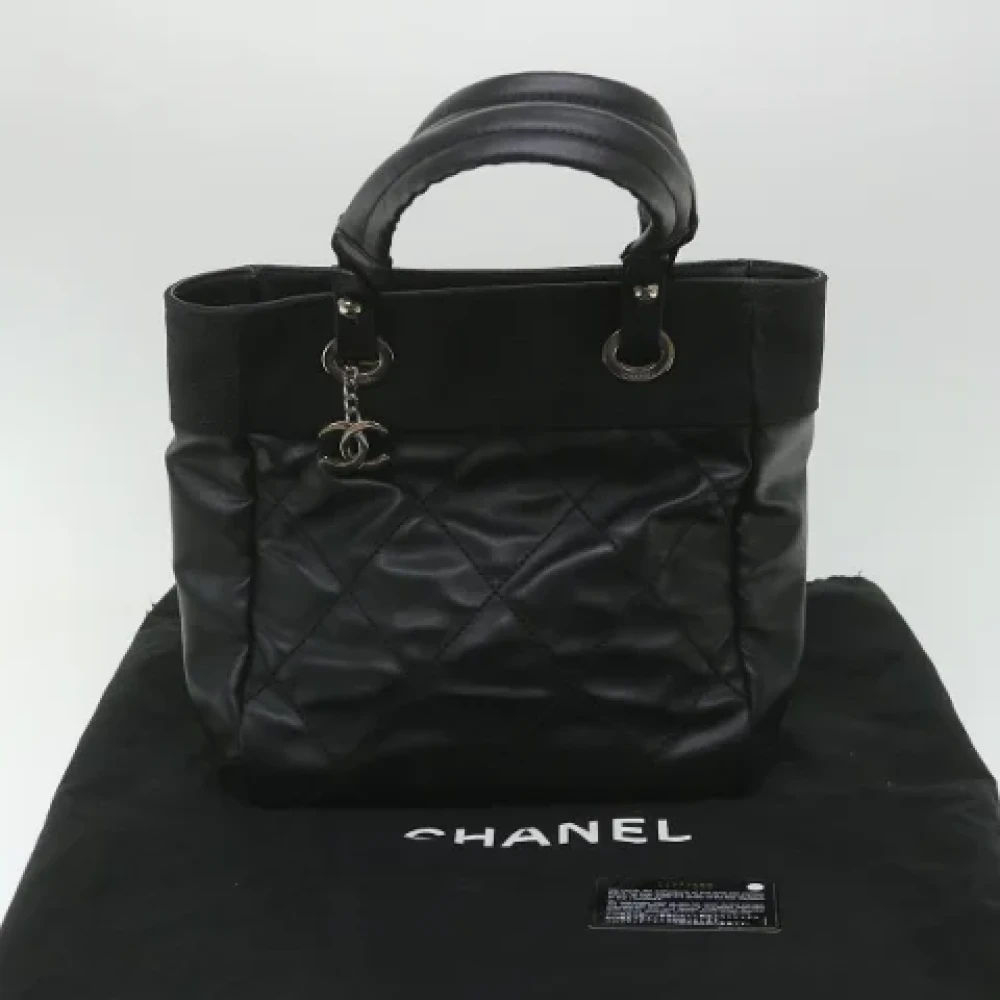 Chanel Vintage Pre-owned Canvas totes Black Dames