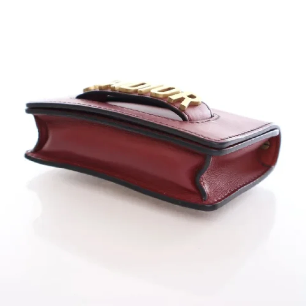 Dior Vintage Pre-owned Leather dior-bags Red Dames