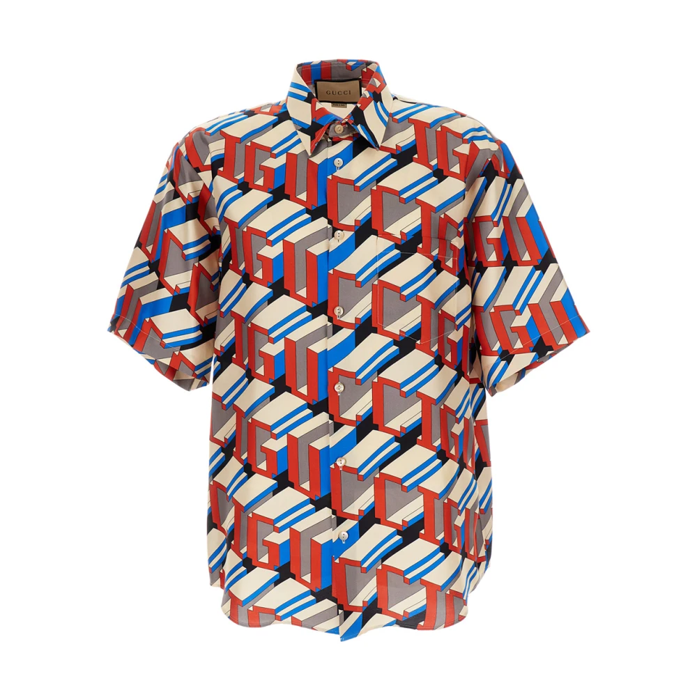 Gucci Short Sleeve Shirts Multicolor Heren