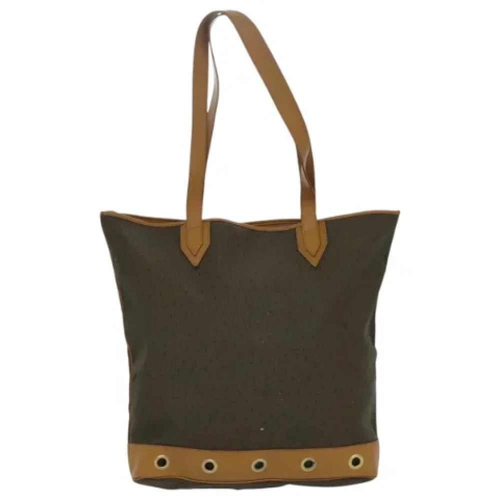 Saint Laurent Vintage Pre-owned Canvas handbags Brown Dames