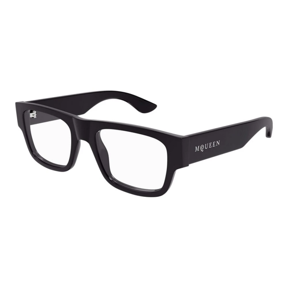 Alexander Mcqueen Men's Purple Glasses, 53 Mm, Rectangle Eyeglasses