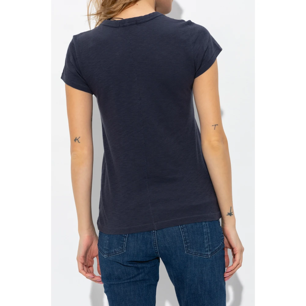 Rag & Bone T-shirt van biologisch katoen Blue Dames