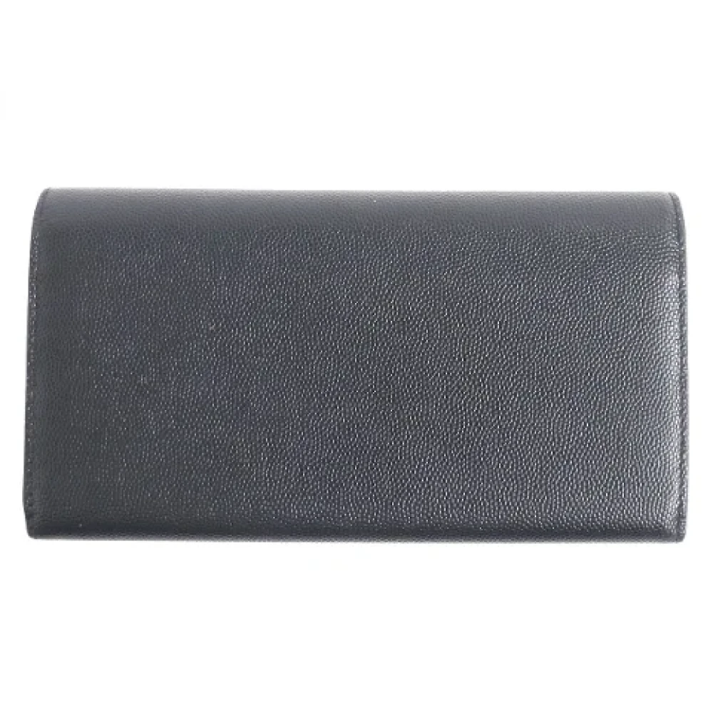 Yves Saint Laurent Vintage Pre-owned Leather wallets Black Dames
