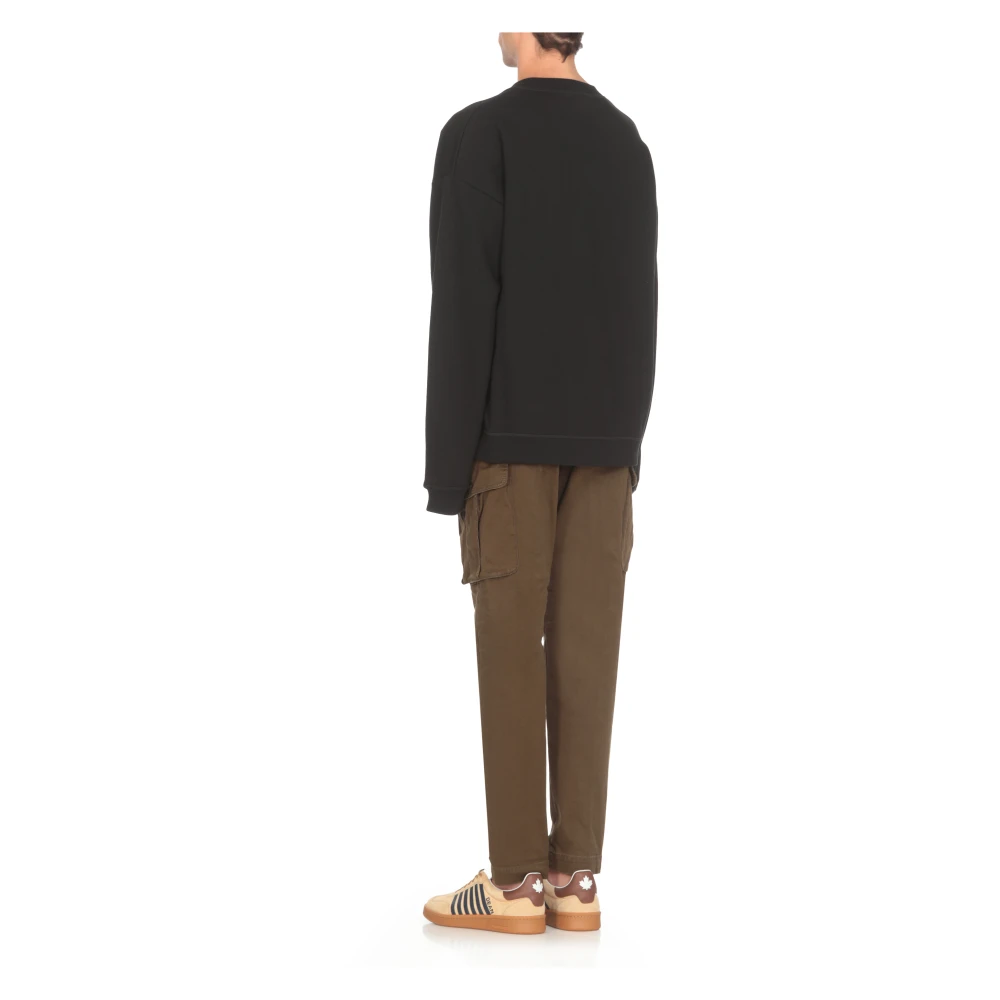 Dsquared2 Zwarte Crew Neck Sweatshirt Black Heren