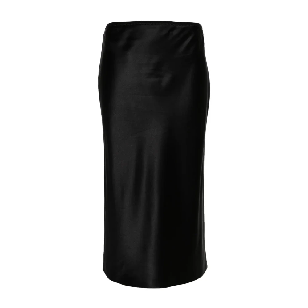 Joseph Women's Black Midi Skirts, S, Isaak Silk Satin Skirt