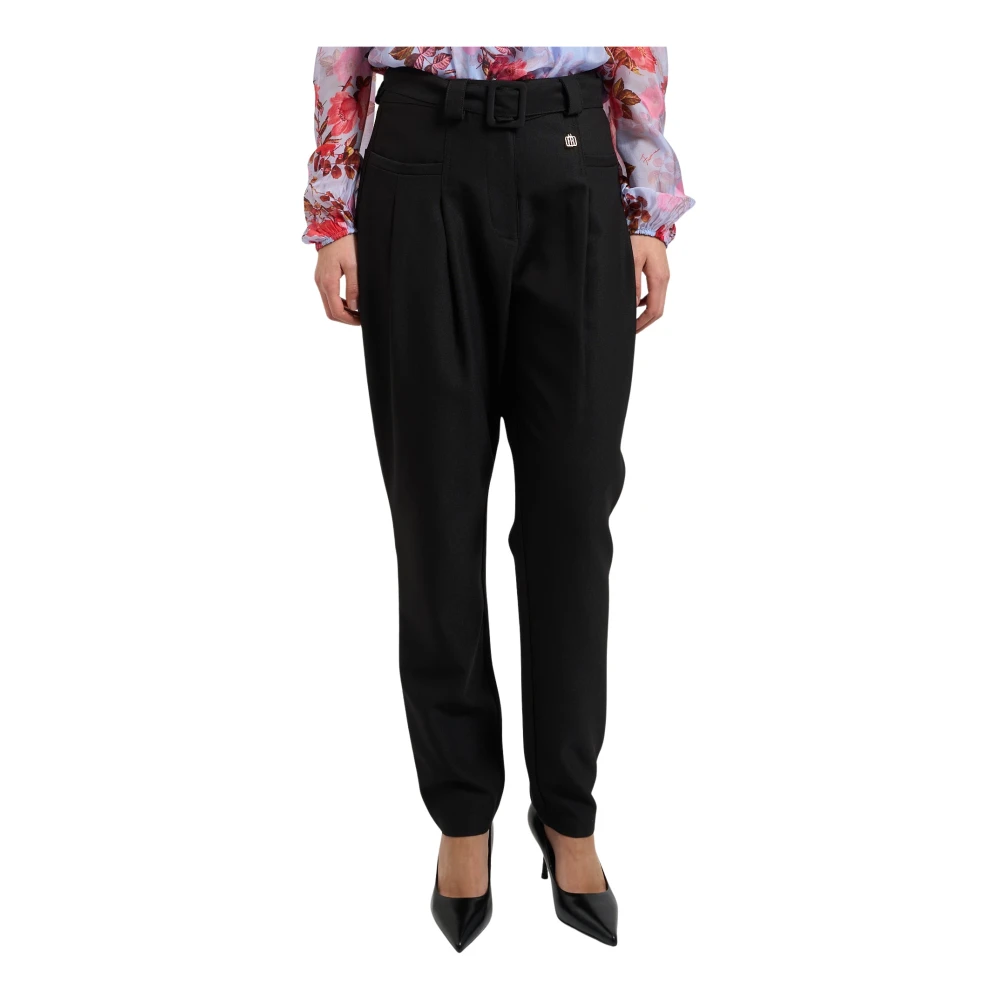 Fracomina Donna Nero Pantaloni, Xs, New,