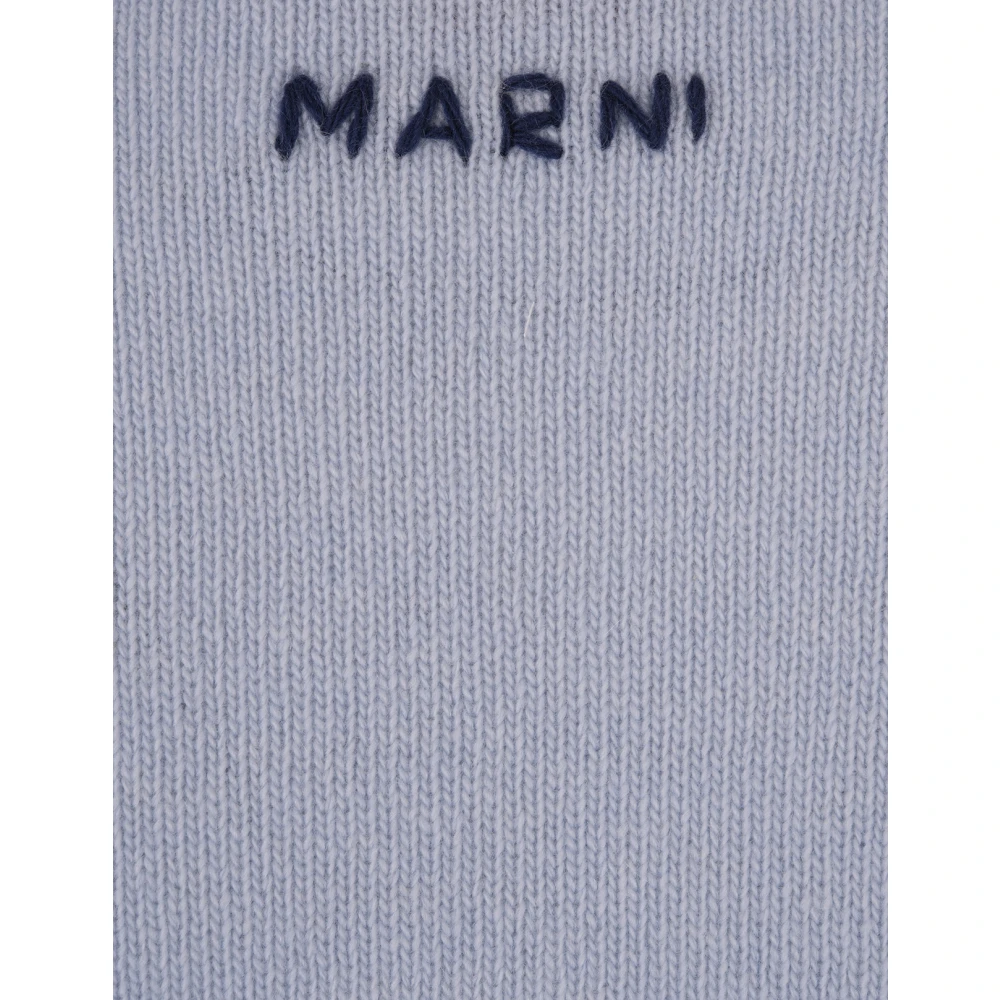 Marni Blauwe Crew-Neck Wollen Trui Blue Dames
