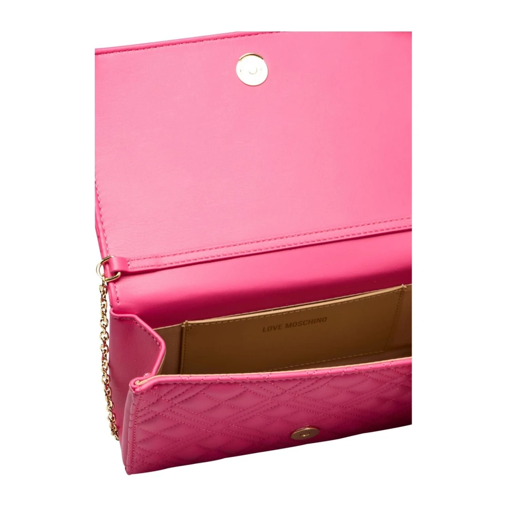 Love Moschino Crossbodytassen met kettingsluiting Pink Dames