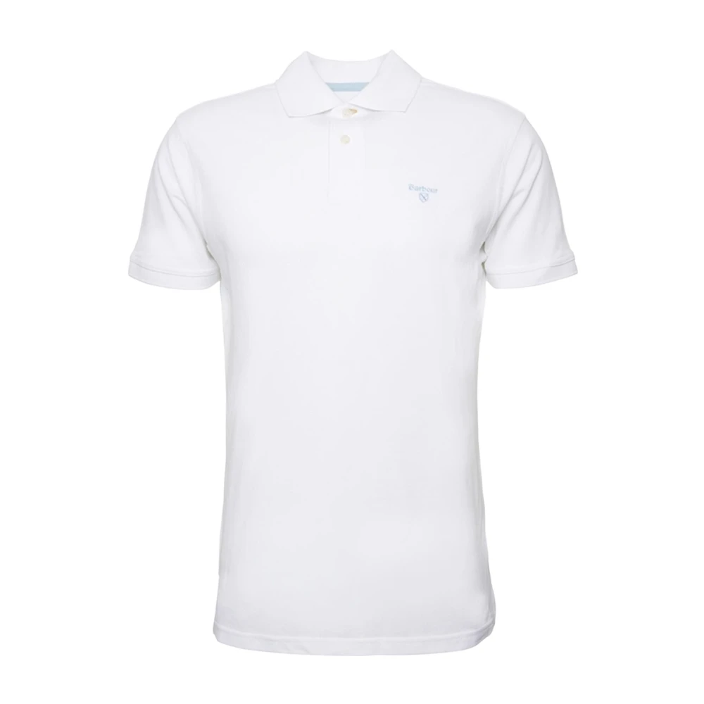 Barbour Heren Witte Sport Polo Shirt White Heren