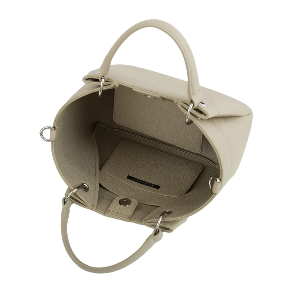 Armani Exchange Ivoor Winkel Tas Stijlvol Model White Dames