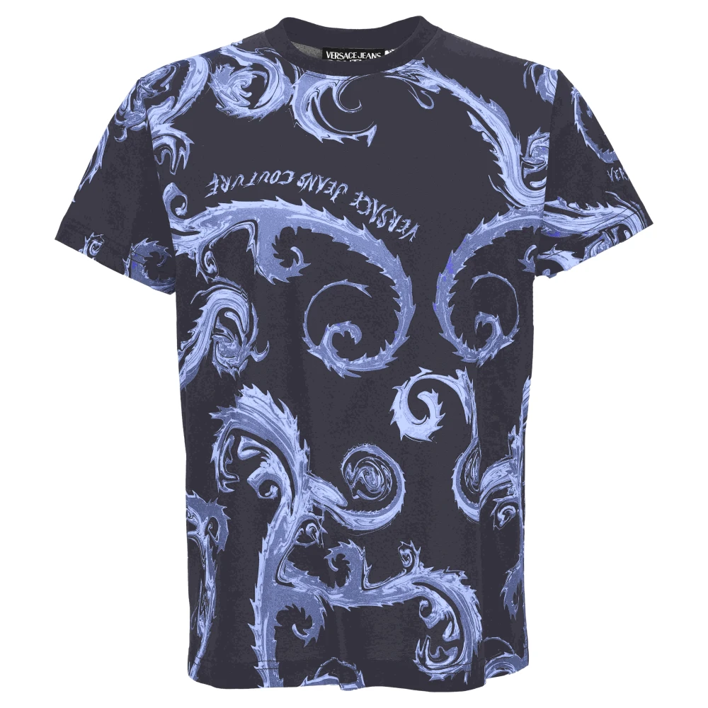 Versace Jeans Couture T-shirts en Polos Blue Heren