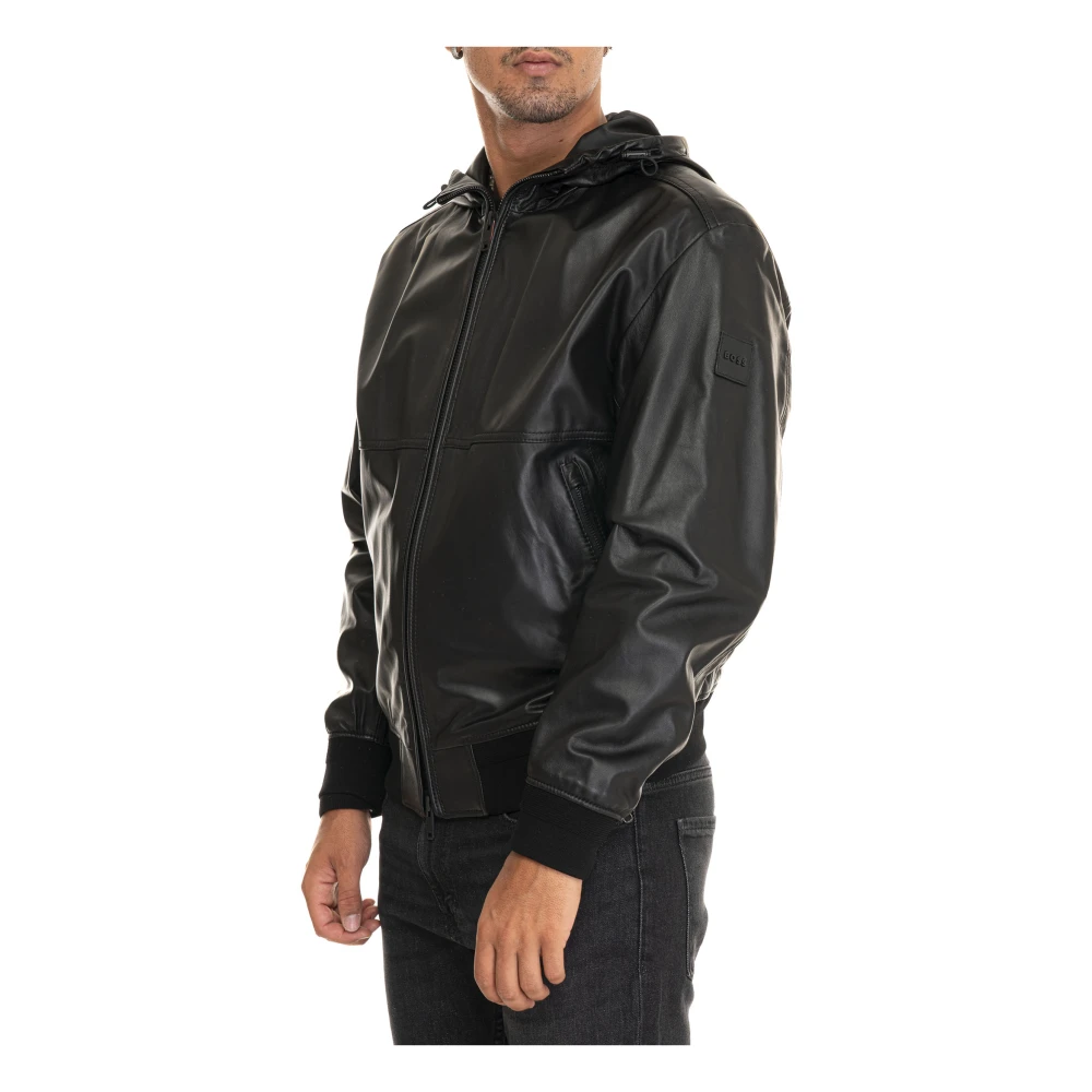 Boss Harrington Lederen Jack met Capuchon Black Heren