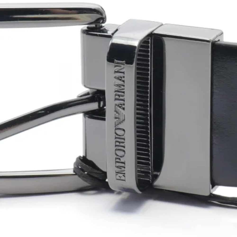 Armani Pre-owned Leather belts Black Dames
