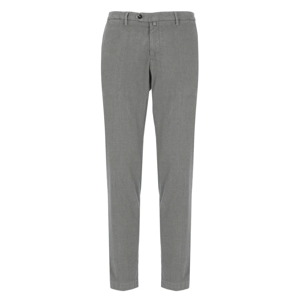 Briglia Groene katoenen broek met micro patroon Green Heren