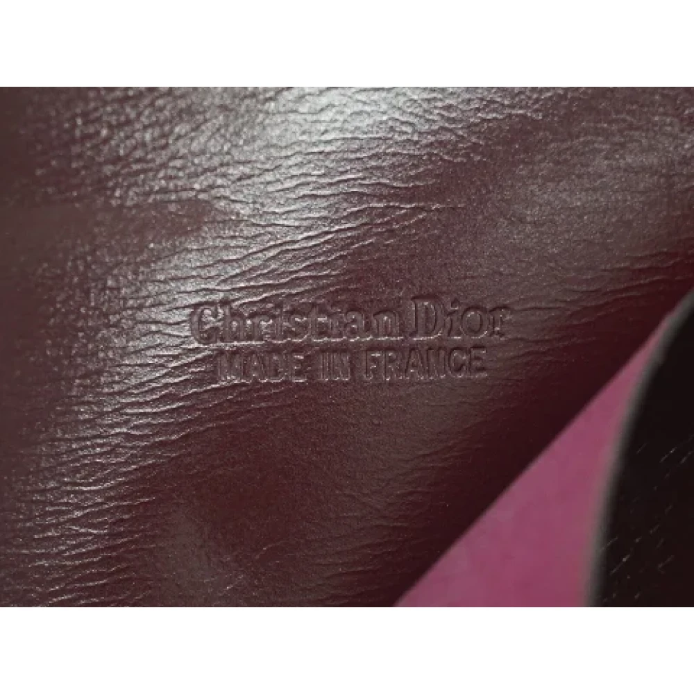 Dior Vintage Pre-owned Canvas wallets Red Dames