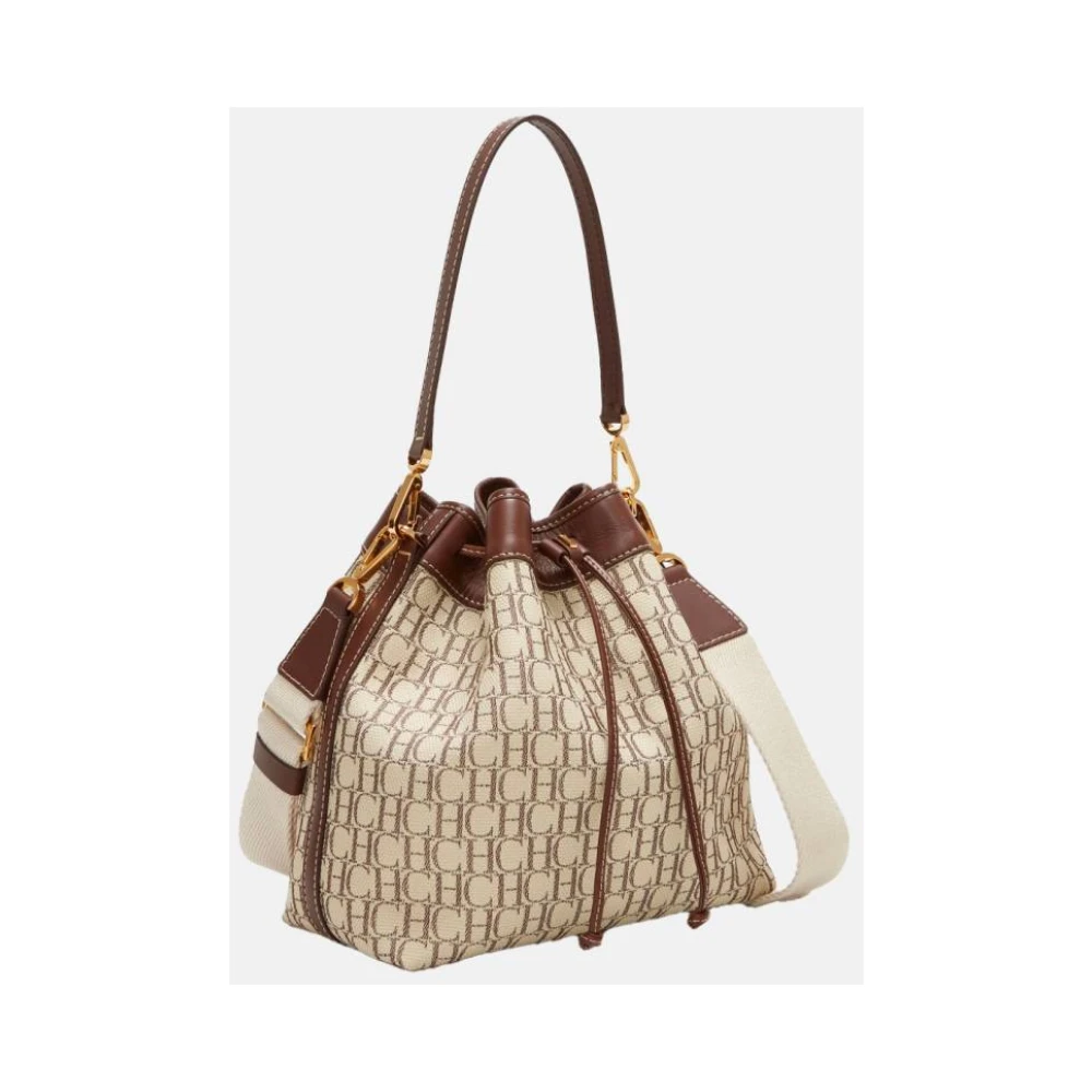 Carolina Herrera Emmer Tas Little Caracas Baobab Leer Beige Dames