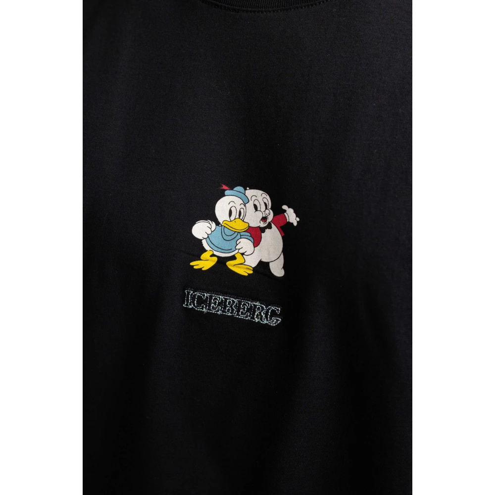 Iceberg 5D Porky Pig T-Shirt Zwart Black Heren