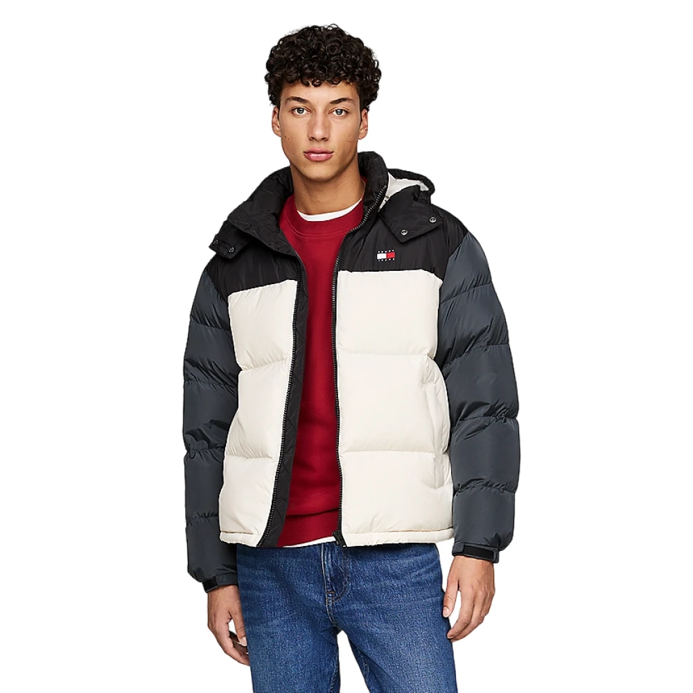 Tommy Jeans Kleur Blok Hooded Jas Multicolor Heren