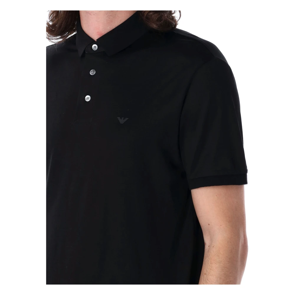 Emporio Armani Klassiek Poloshirt voor Mannen Black Heren