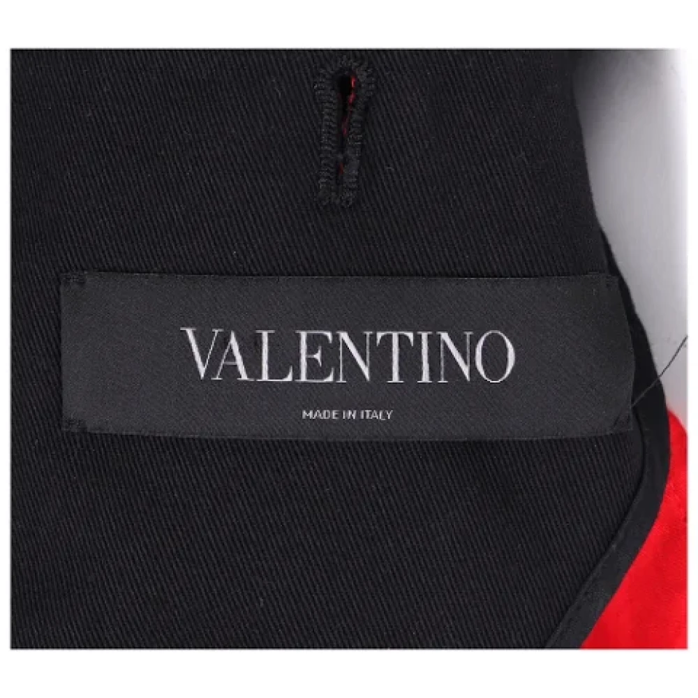 Valentino Vintage Pre-owned Cotton outerwear Black Heren