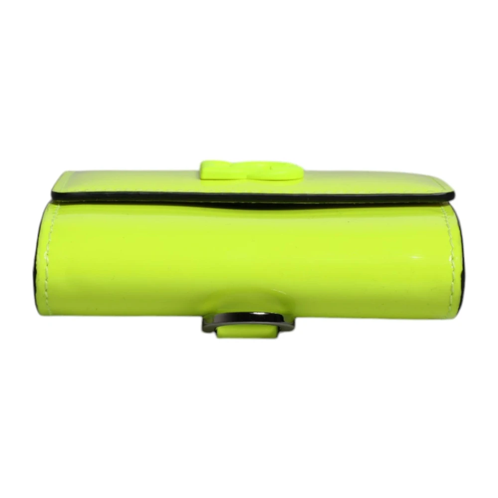 Dolce & Gabbana Leren Bifold Kaarthouder Portemonnee met Nekband Green Dames