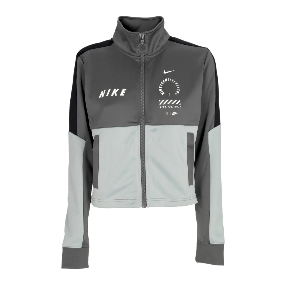 Nike Sporty Short Suit Jacket met Track Top Gray Dames