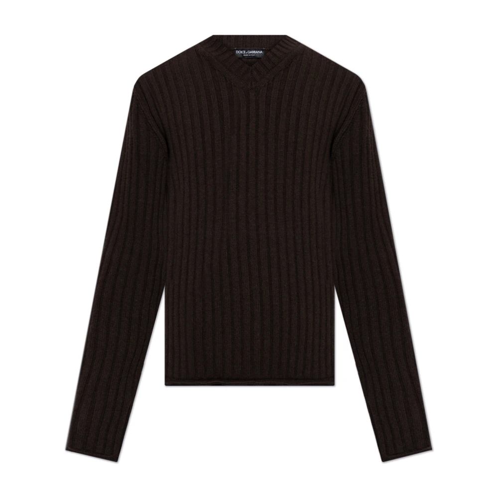 Dolce & Gabbana Wollen trui Brown Heren