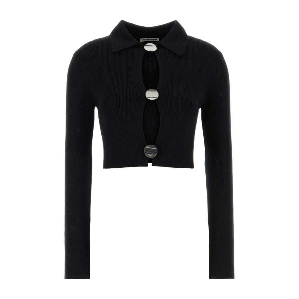 Jil Sander Women's Black Wool Cardigan - Cardigans - Xs - Knitwear