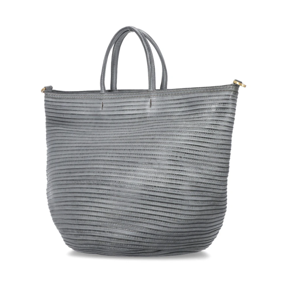 Majo Grijze Leren Schoudertas Vrouw Gray Dames