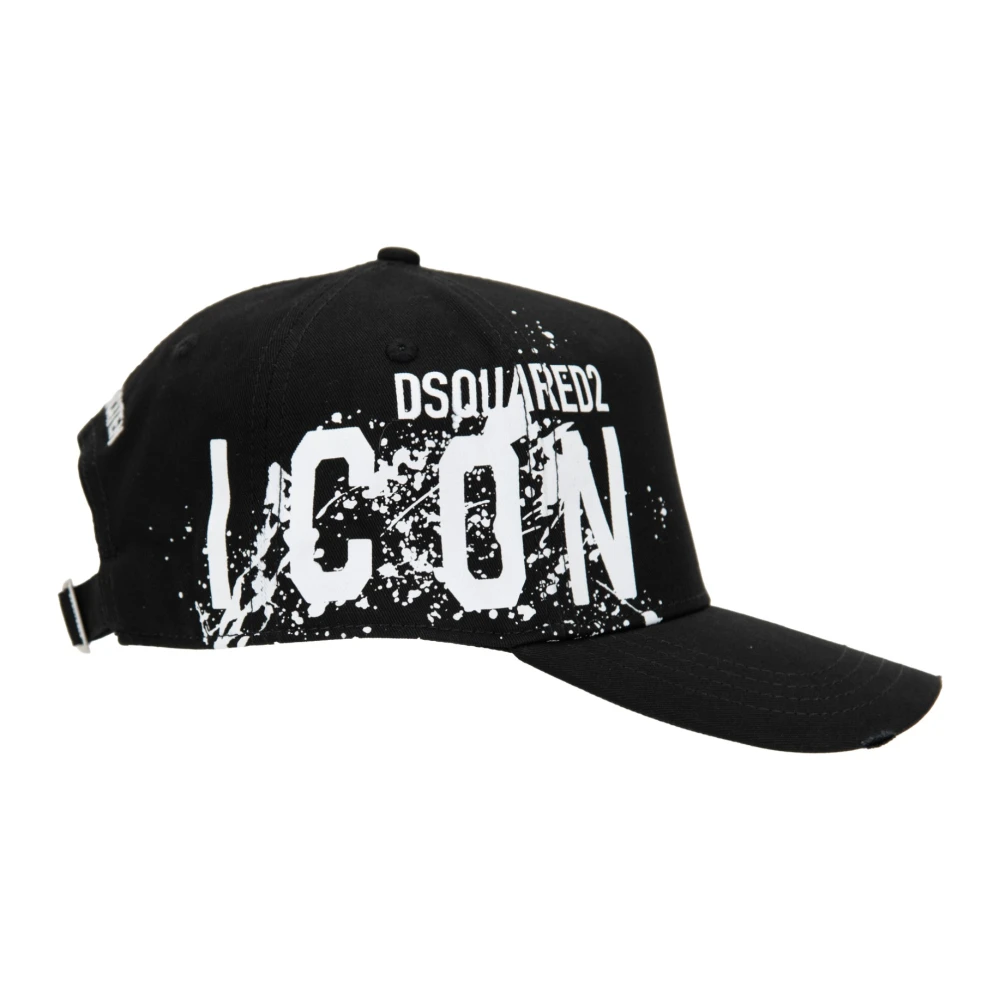 Dsquared2 Iconische Baseballpet met Gesp Sluiting Black Unisex