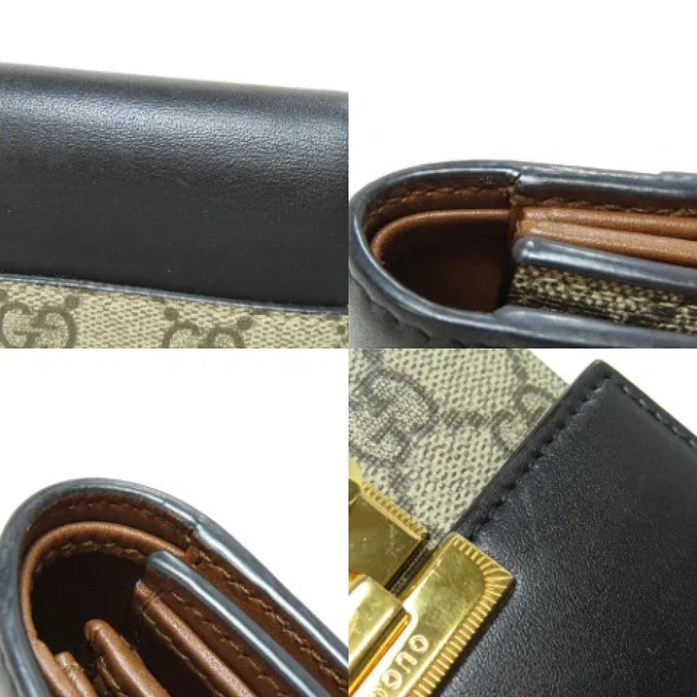 Gucci Vintage Pre-owned Leather wallets Black Dames