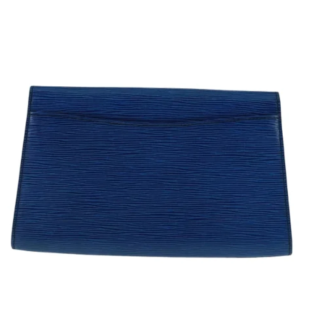 Louis Vuitton Vintage Pre-owned Leather clutches Blue Dames