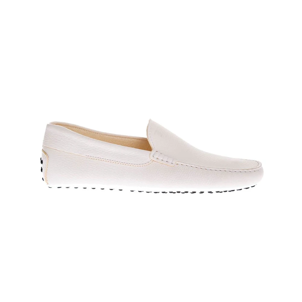 Tod's Flexibla Mokkasiner - Vita Loafers med Gummiknoppar White, Herr