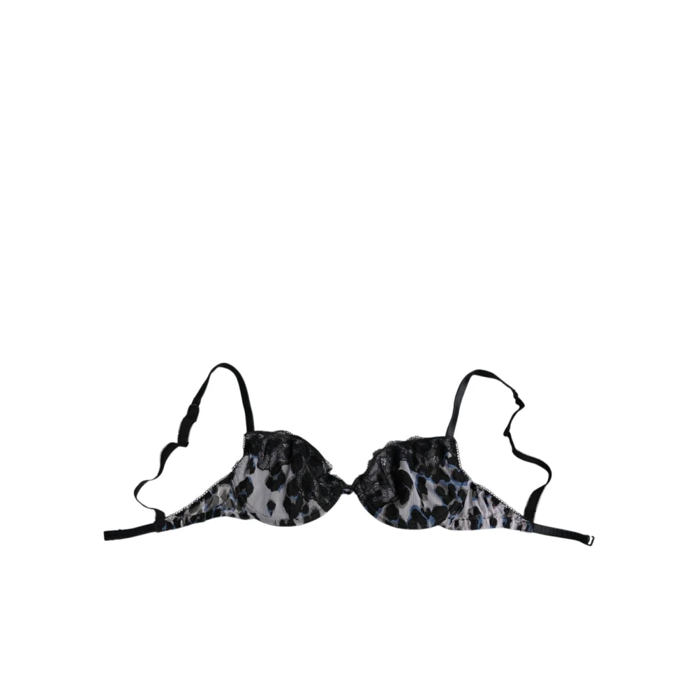 Roberto Cavalli Women's Multicolor Leopard Print Lace Bra - Bras - M - Underwear