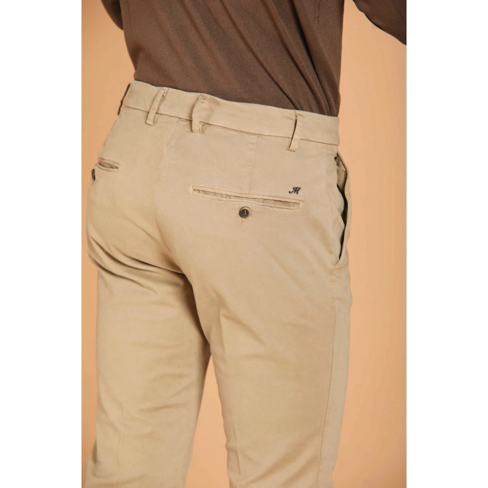 Mason's Extra Slim Fit Chino Broek in Milano Stijl Beige Heren