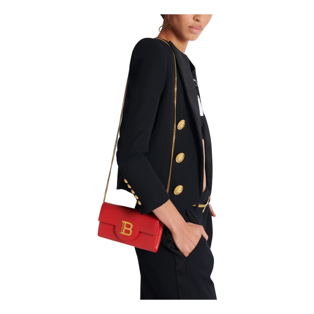 Balmain B-Buzz leren portemonnee Red Dames