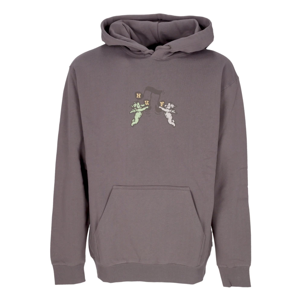 HUF Mäns Light Plum Hoodie med Sånger Purple, Herr