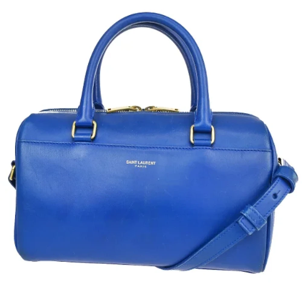 Yves Saint Laurent Vintage Pre-owned Leather handbags Blue Dames