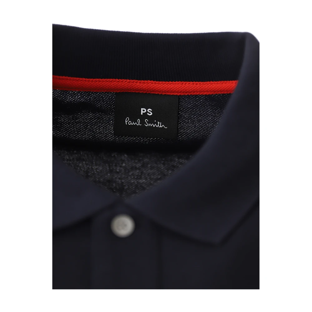 PS By Paul Smith Zebra Logo Polo Shirt Blauw Blue Heren