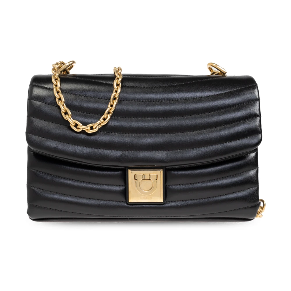 Salvatore Ferragamo Gewatteerde schoudertas Black Dames