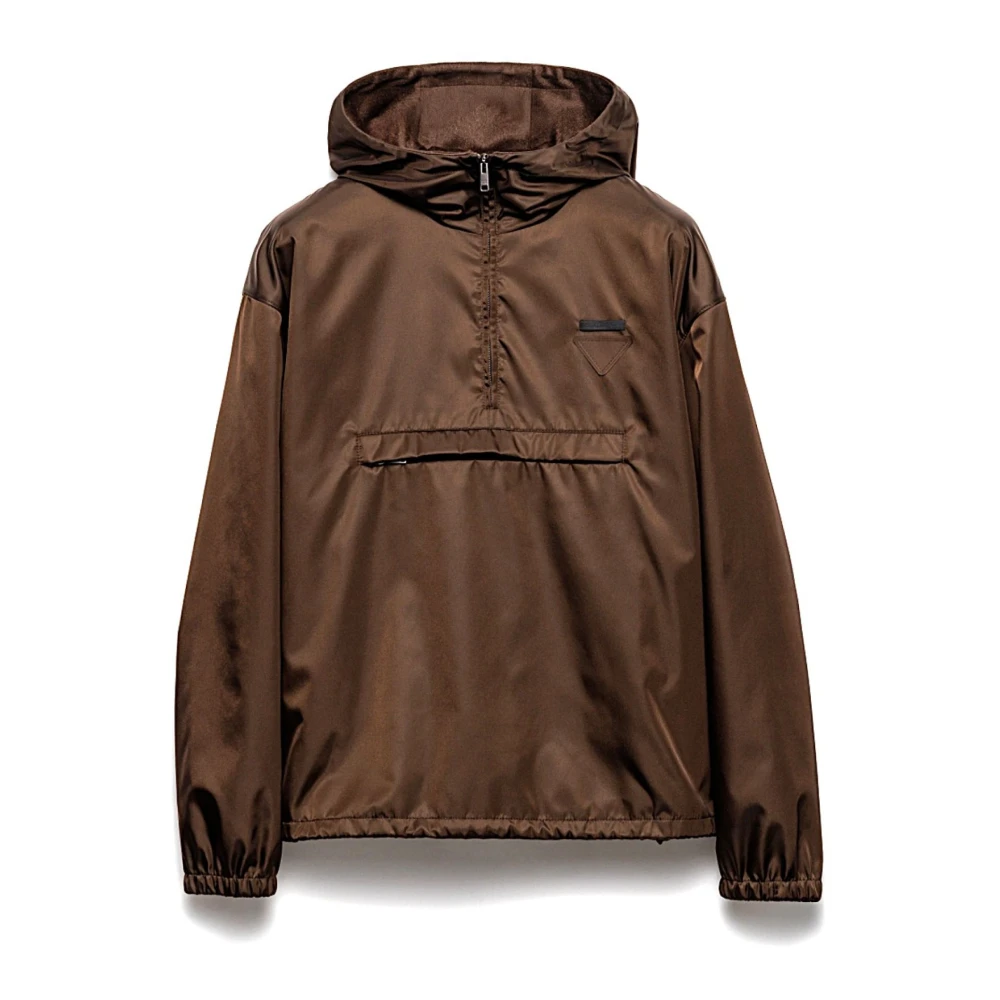 Prada Brown Light Jackets, Male, Xl, Jackets