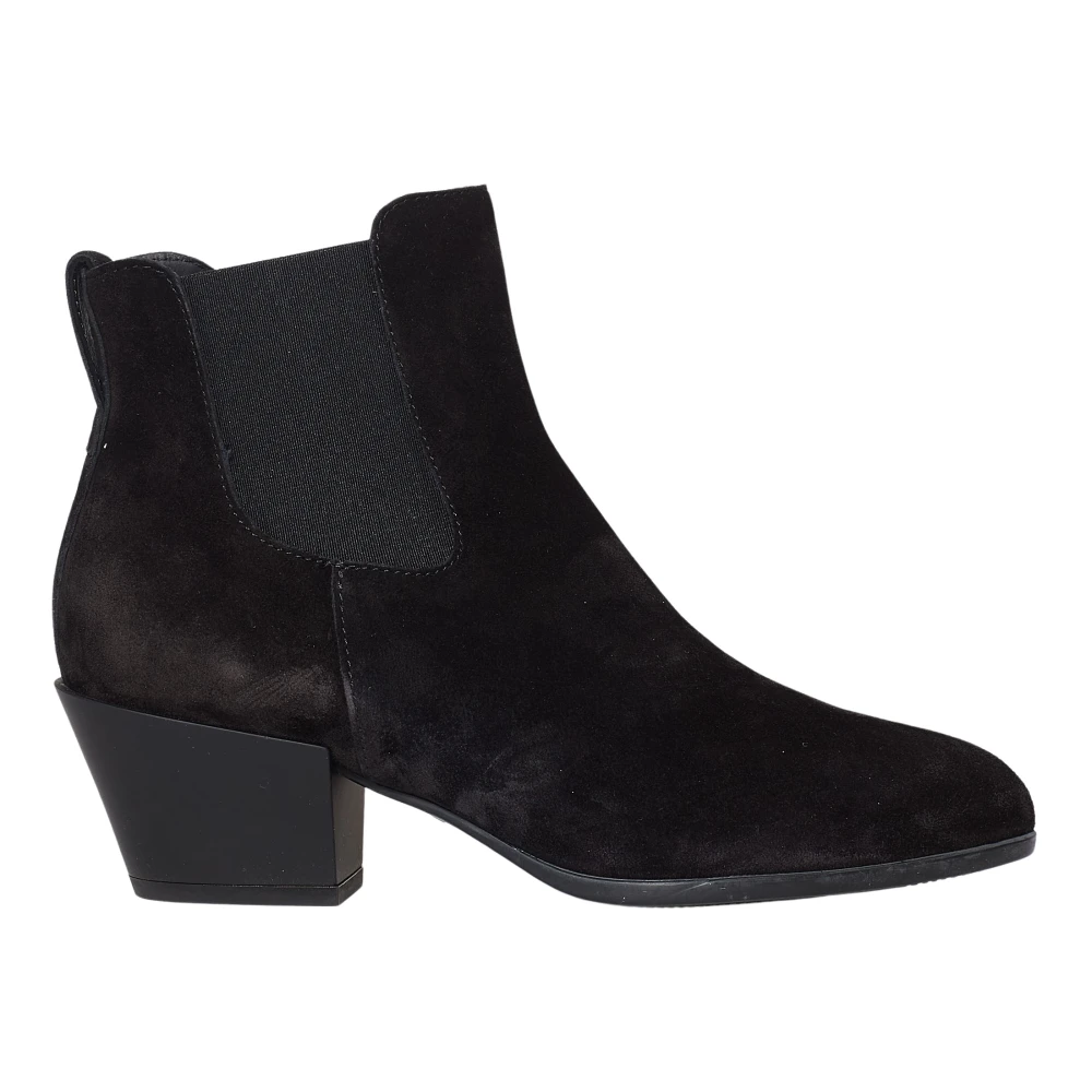 Hogan Women's Black Suede Ankle Boots