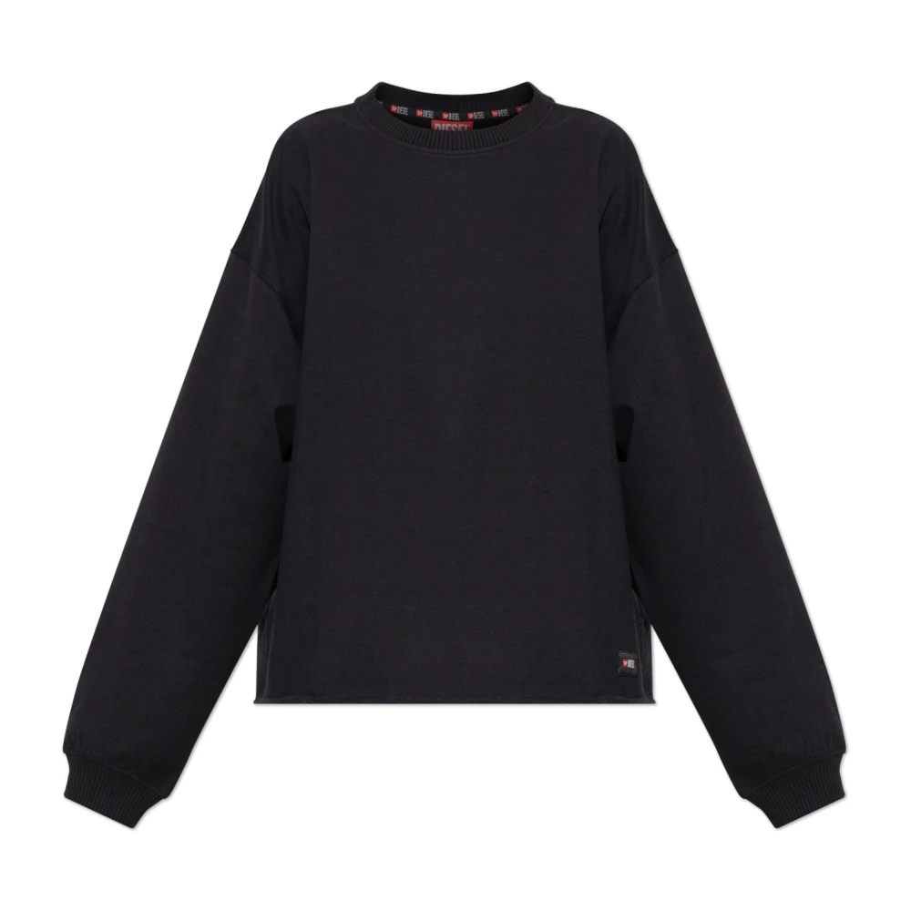 Diesel Vrouw Zwart Hoodies & Sweatvesten Dames, S, Katoen, Patricia-D-Core Sweatshirt
