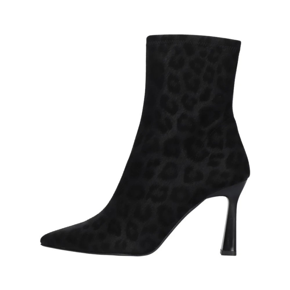 Notre-V 2759 Enkellaarsjes Enkelboots met rits Dames Zwart