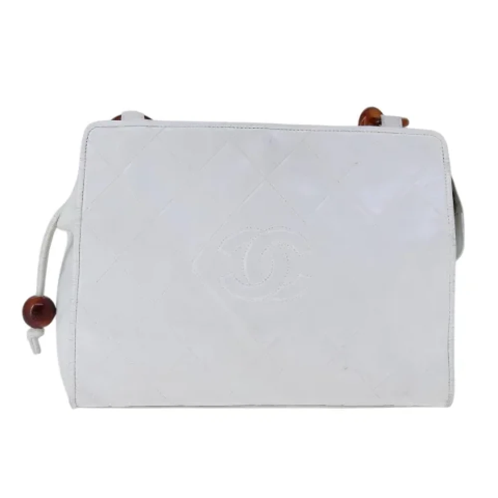 Chanel Vintage Pre-owned Leather shoulder-bags White Dames