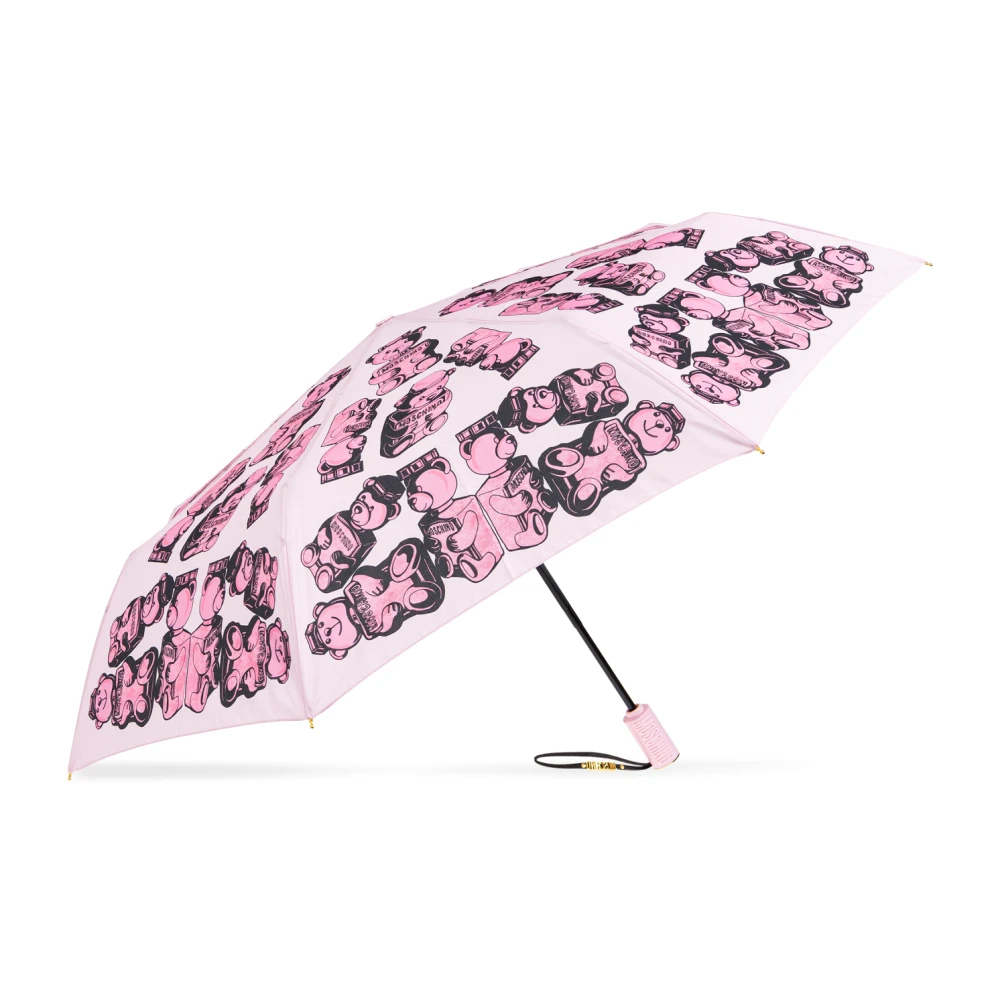 Moschino Opvouwbare paraplu met logo Pink Unisex