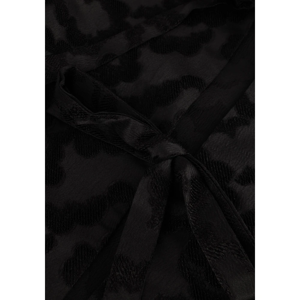 Co'Couture Zwarte Strikblouse met Pofmouwen Black Dames